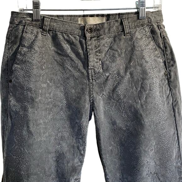 ZARA Z1975 Snakeskin Printed Denim Jeans Pants Waxed Finish 4 X‎ 26 - Picture 9 of 16